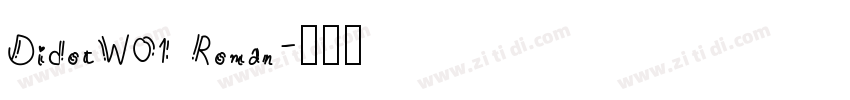 DidotW01 Roman字体转换